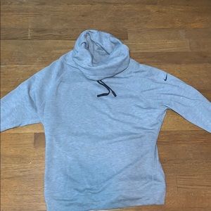 Gray scrunch neck pull over